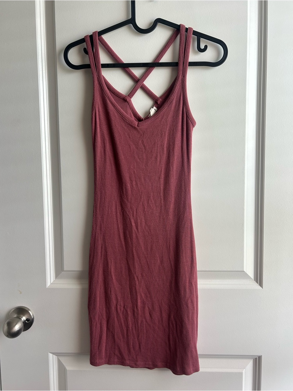 Garage Mauve Crisscross Midi Tank Company Dress